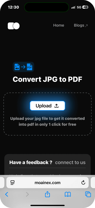 Upload screenshot